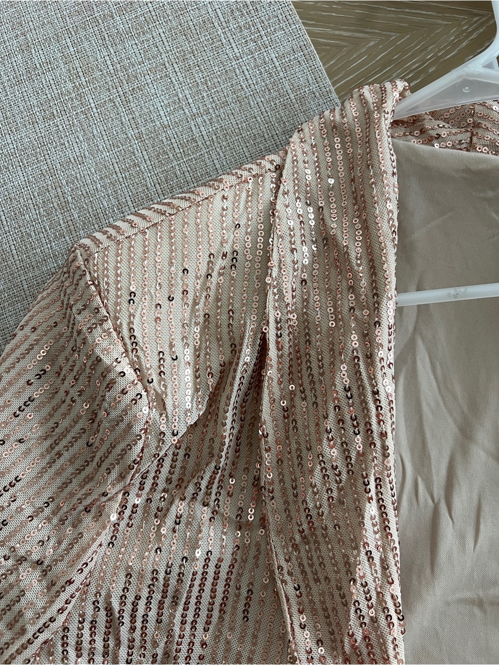 Sequin Trim Rose Gold jacket (never worn)